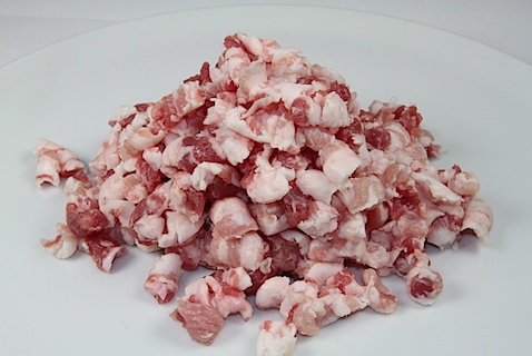 豚バラの超粗挽きの肉