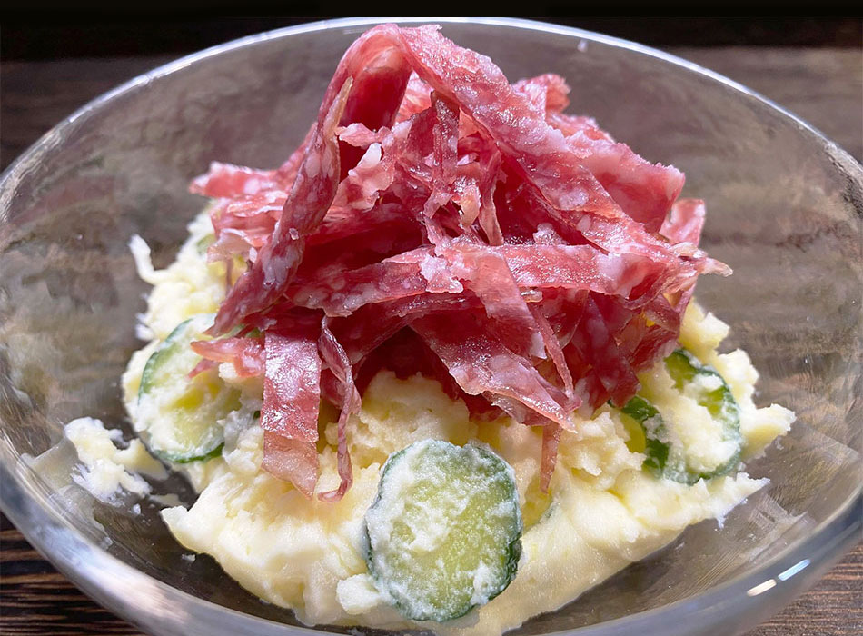 いつものポテトサラダにオン！マヨネーズ味との相性抜群です