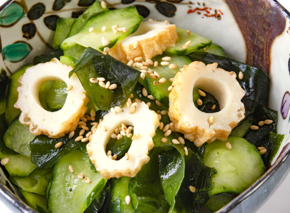 シャキっと食感♪酢の物で。