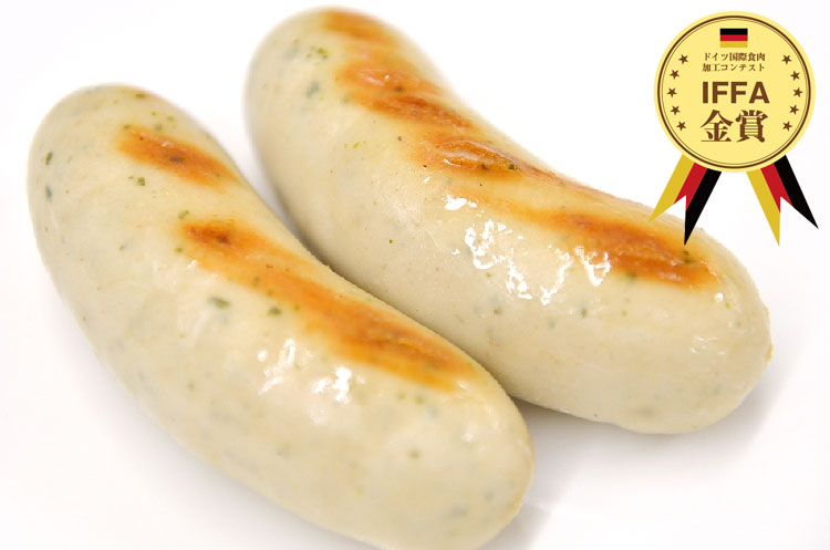 ドイツの朝食の定番と言われる白いソーセージ。ふんわりした食感が楽しめるソーセージ